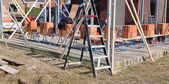 Afbouw woning en garage Notariswoning Blijham